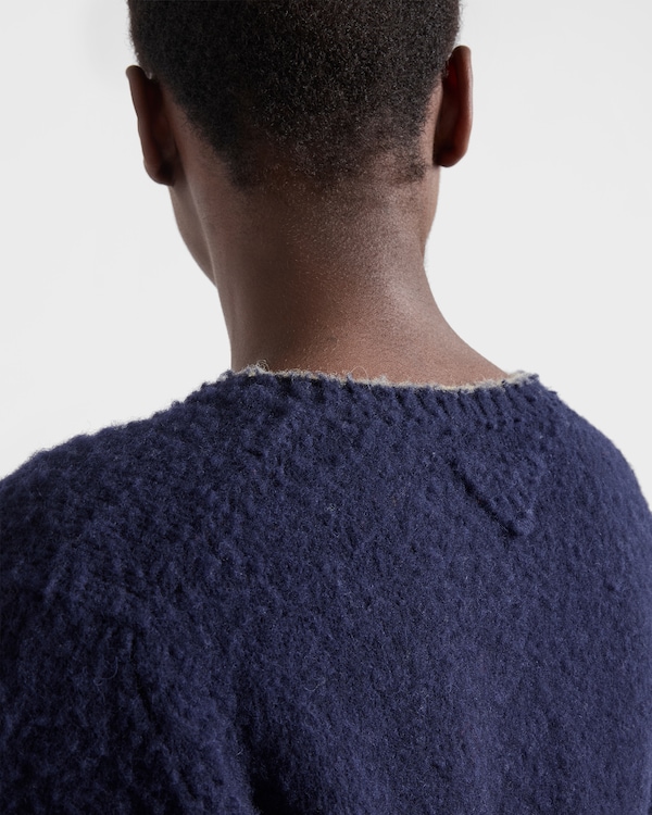 Shetland wool V-neck sweater - 蓝色/米色 Shetland wool V-neck sweater - 蓝色/米色