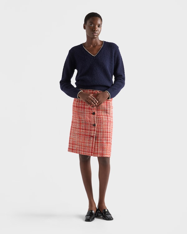 Shetland wool V-neck sweater - 蓝色/米色 Shetland wool V-neck sweater - 蓝色/米色