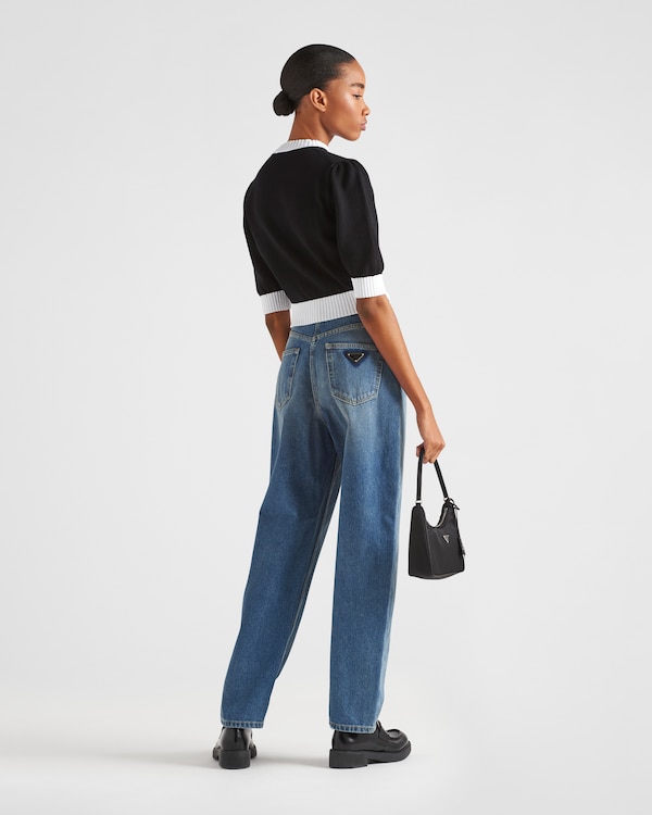 Pull à col rond en coton Pull à col rond en coton