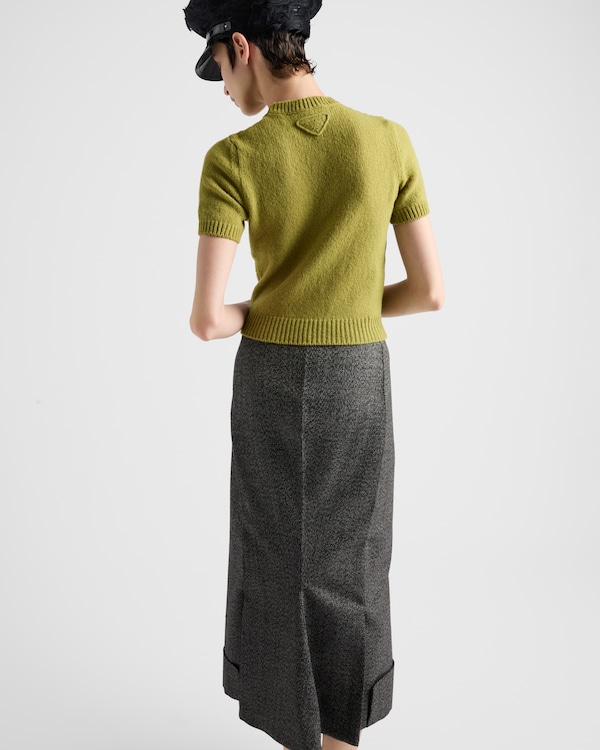 Pull à manches courtes en cachemire Pull à manches courtes en cachemire