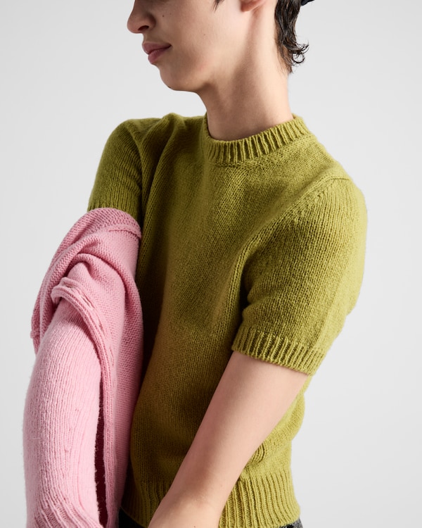 Pull à manches courtes en cachemire Pull à manches courtes en cachemire