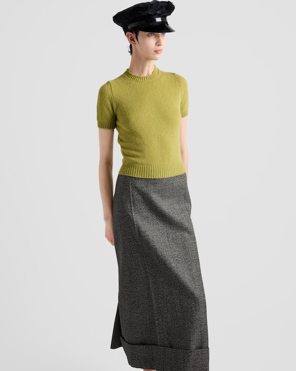 Pull à manches courtes en cachemire Pull à manches courtes en cachemire