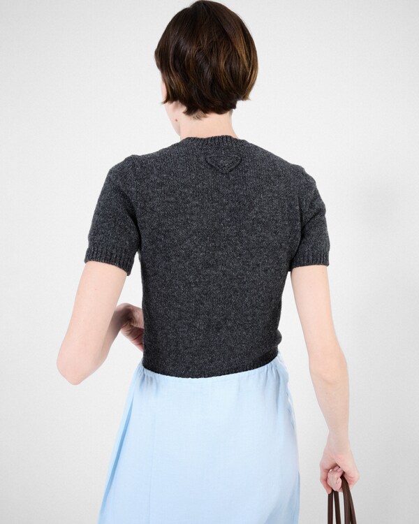 Pull à manches courtes en cachemire Pull à manches courtes en cachemire