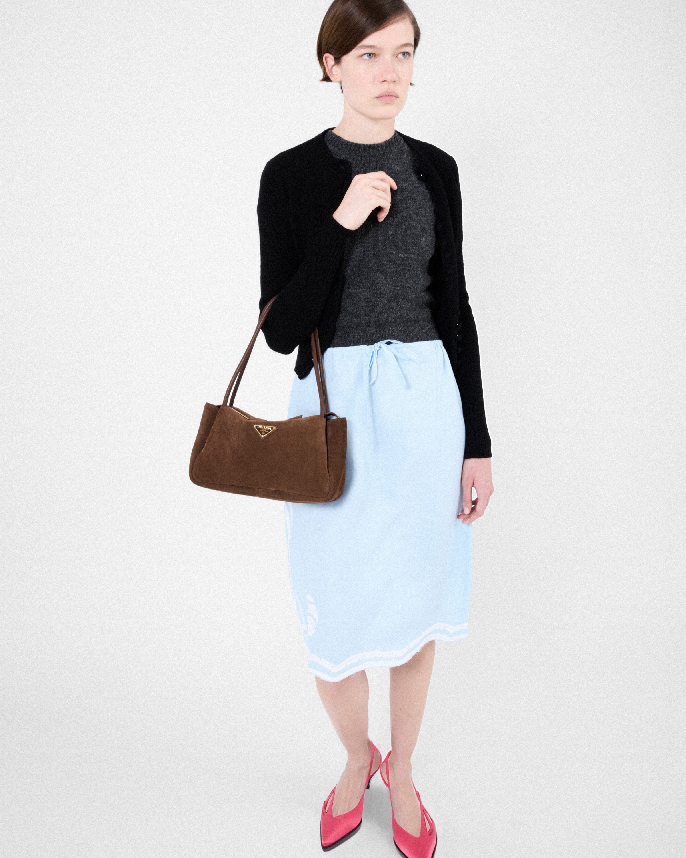 【人気投票 】ハイブランド人気ランキング！ グレー 半袖 PRADA | セーター カシミヤ トップス