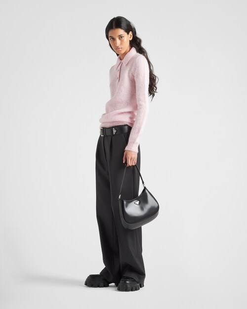 Prada Slim\u002Dfit mohair polo shirt 2