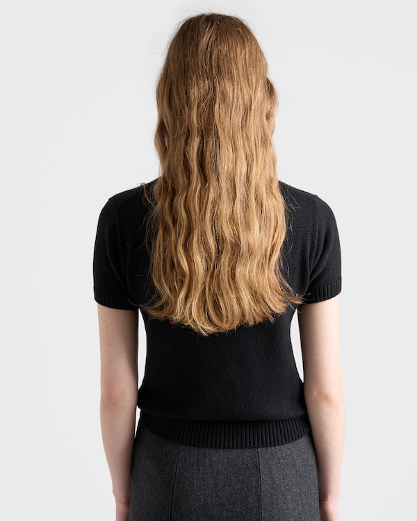 Short-sleeved cashmere sweater - Black Short-sleeved cashmere sweater - Black
