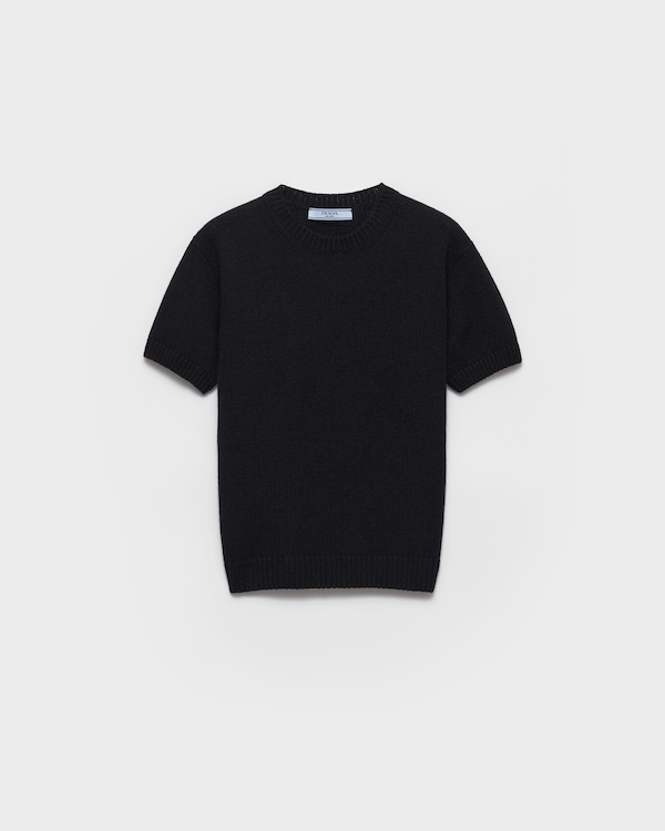 Short-sleeved cashmere sweater - Black Short-sleeved cashmere sweater - Black