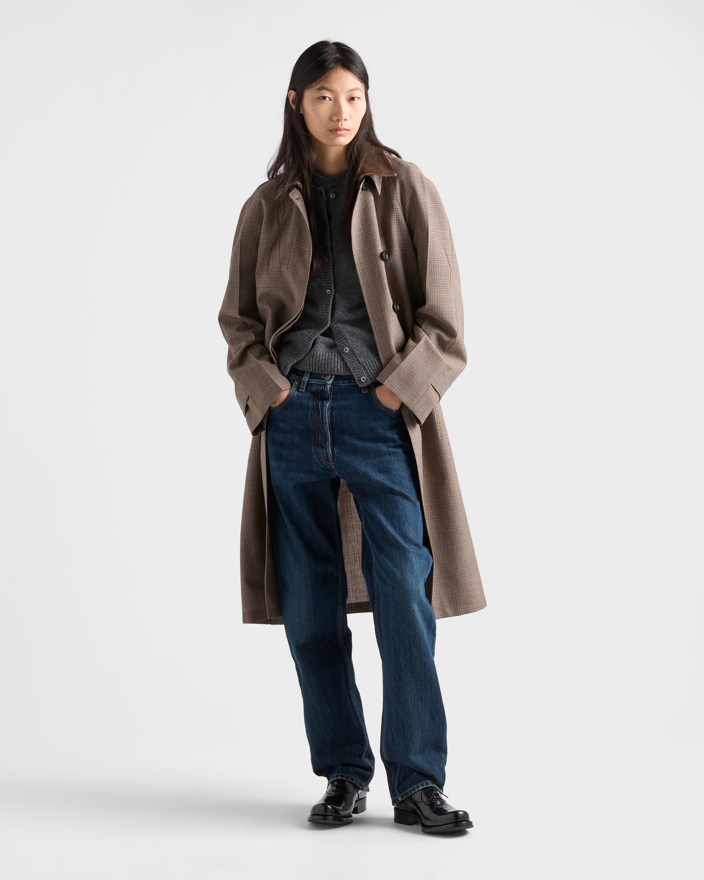 スレートグレー カシミヤ 半袖セーター | PRADA - 日本 スレートグレー カシミヤ 半袖セーター | PRADA - 日本