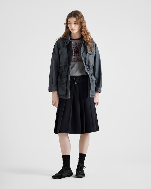 Cashmere crew-neck sweater - Amaranth/Grey Cashmere crew-neck sweater - Amaranth/Grey