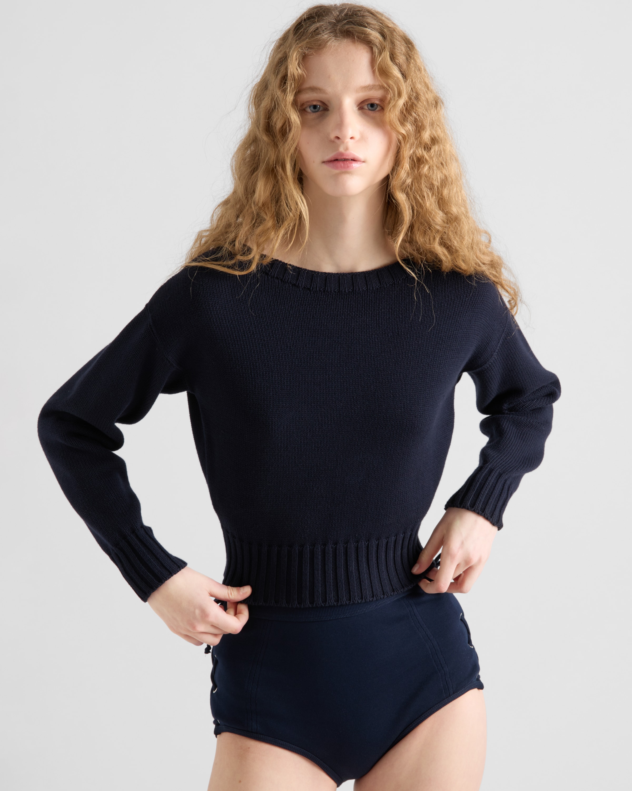 トップス ARTS&SCIENCE / Boat Neck Short Sweater ARTS&SCIENCE / Boat Neck Short Sweater
