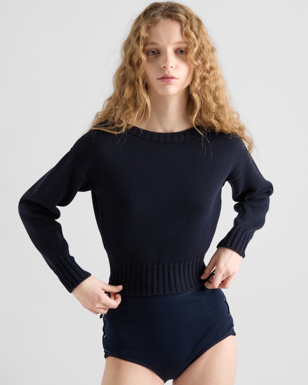 Cotton boat neck sweater Cotton boat neck sweater