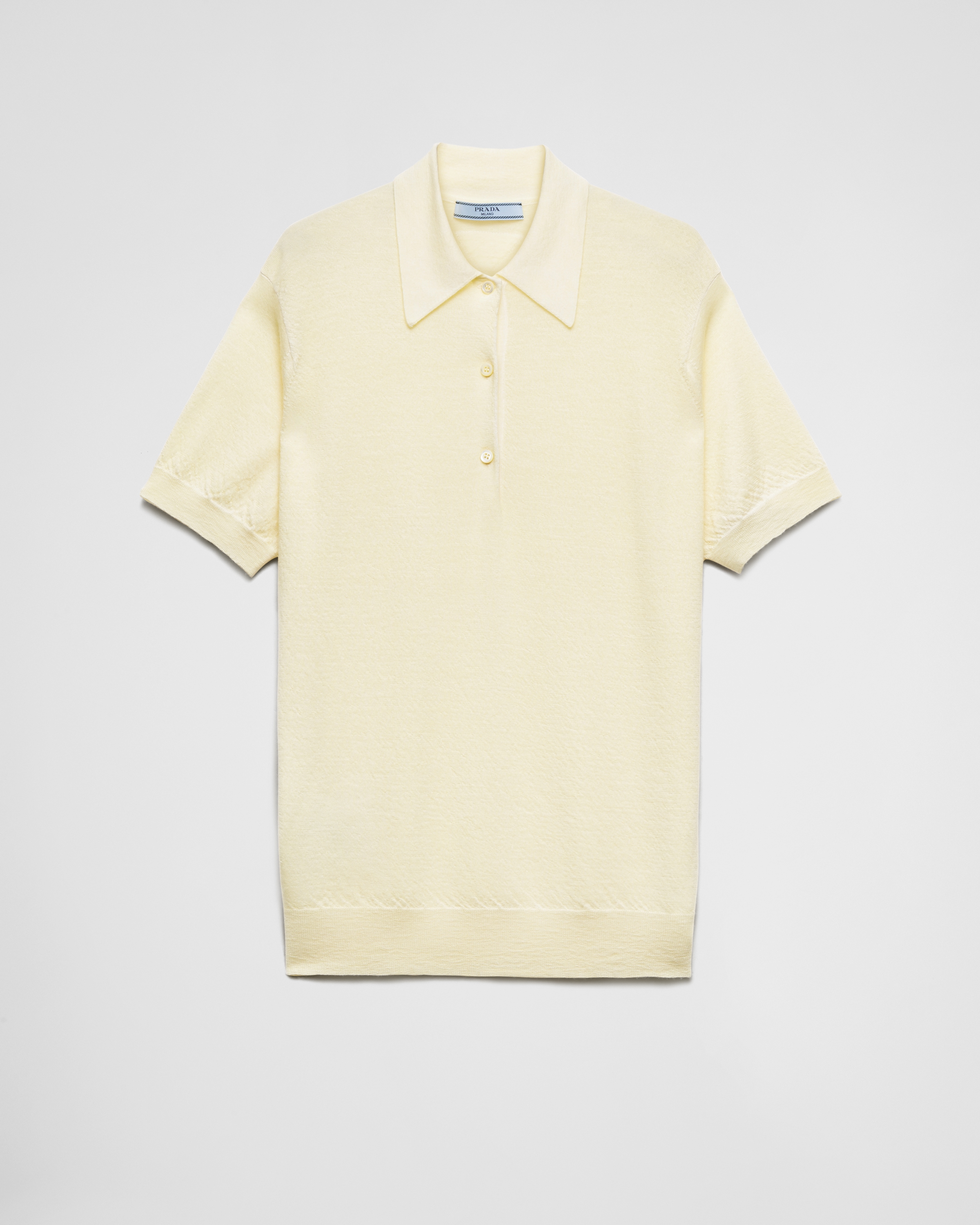 Cream Cashmere polo shirt | PRADA
