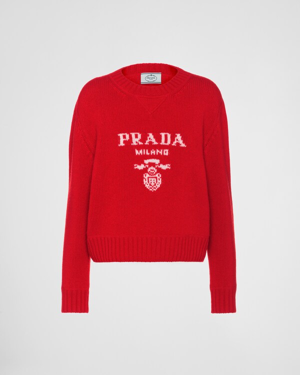 極美品】PRADA フロントギャザー カシミア 五分袖 ニット