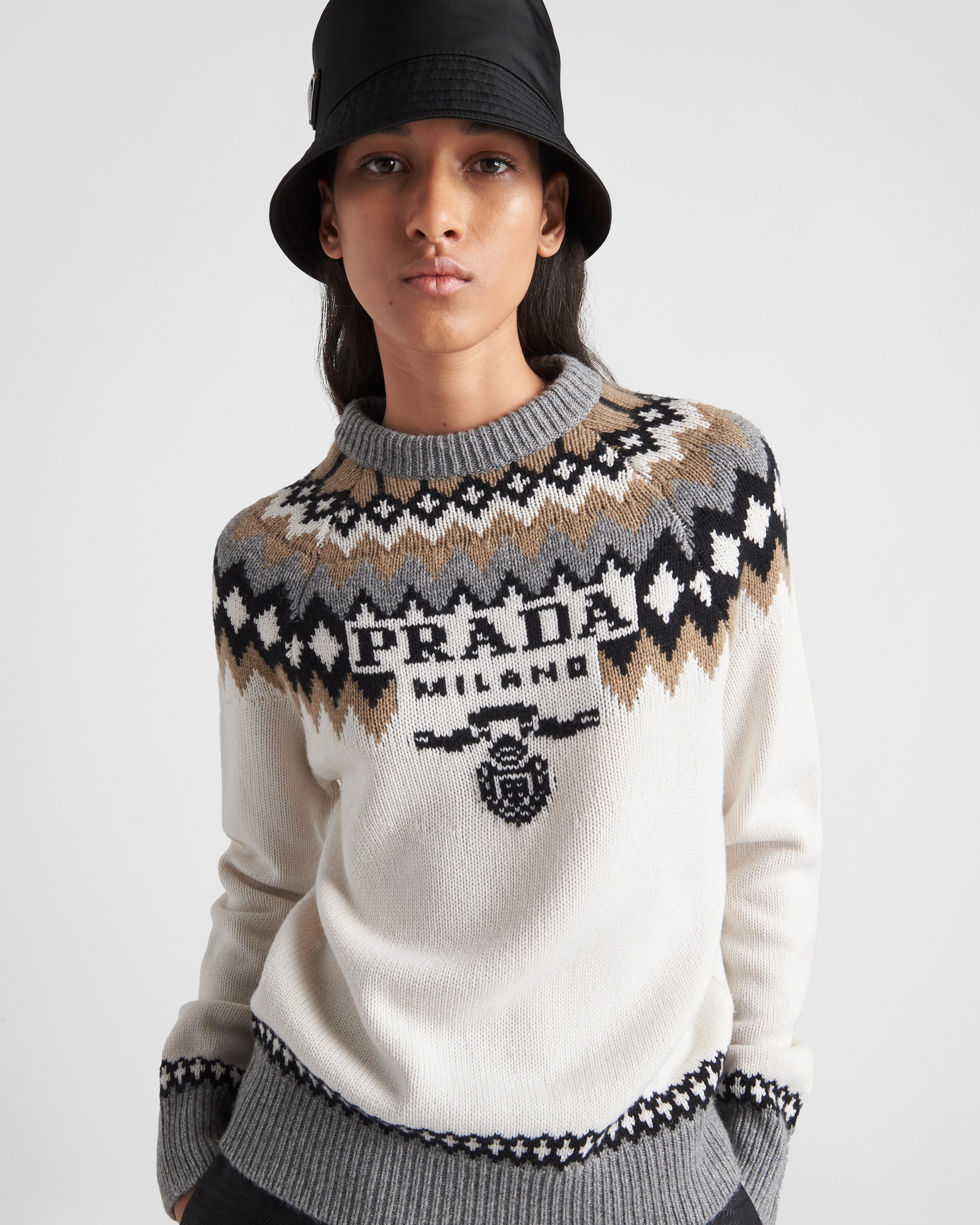 Pull manches longues col montant gris moyen femme | Morgan