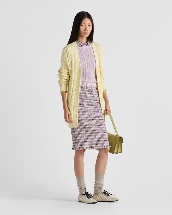 Cotton crew-neck sweater - Mauve Cotton crew-neck sweater - Mauve