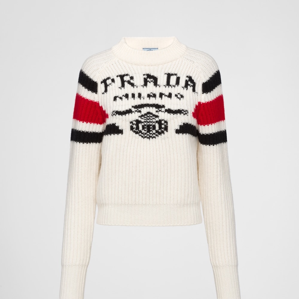 White Cashmere sweater | Prada