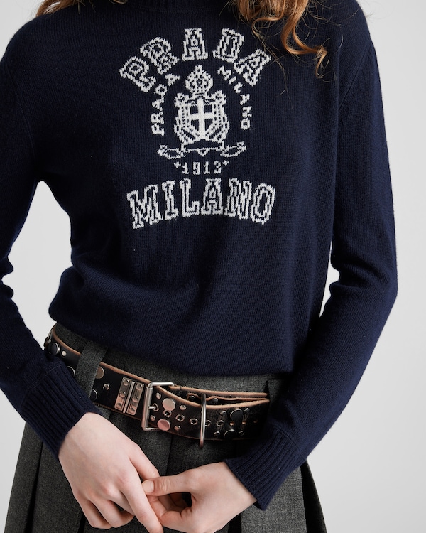 Maglia intarsiata in lana e cashmere Maglia intarsiata in lana e cashmere