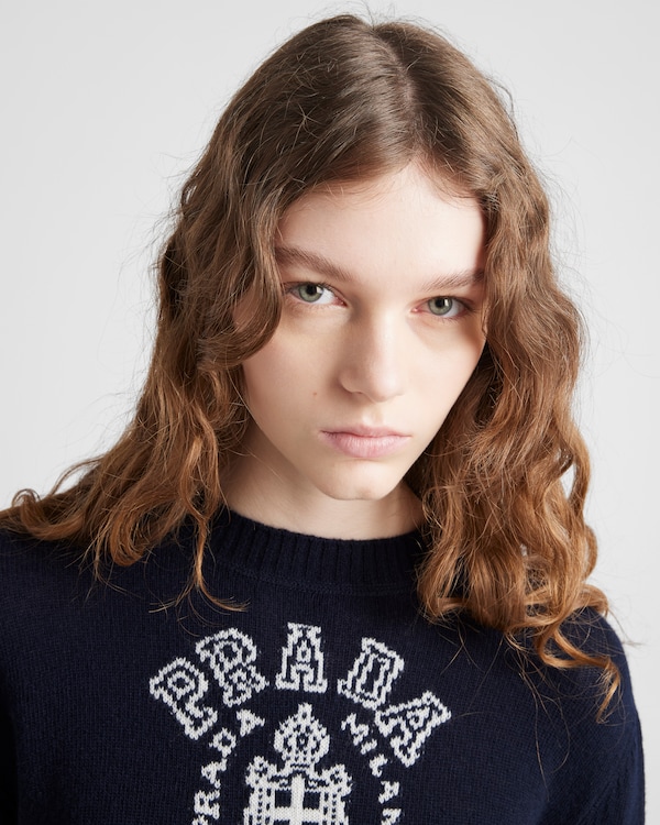 Maglia intarsiata in lana e cashmere Maglia intarsiata in lana e cashmere