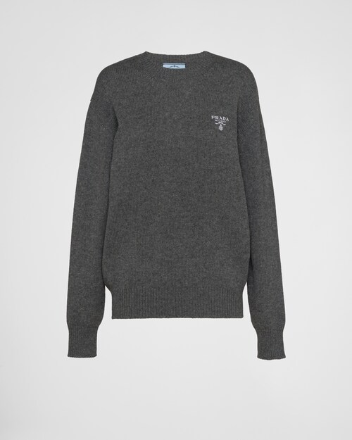 Slate Gray Cashmere crew-neck sweater 