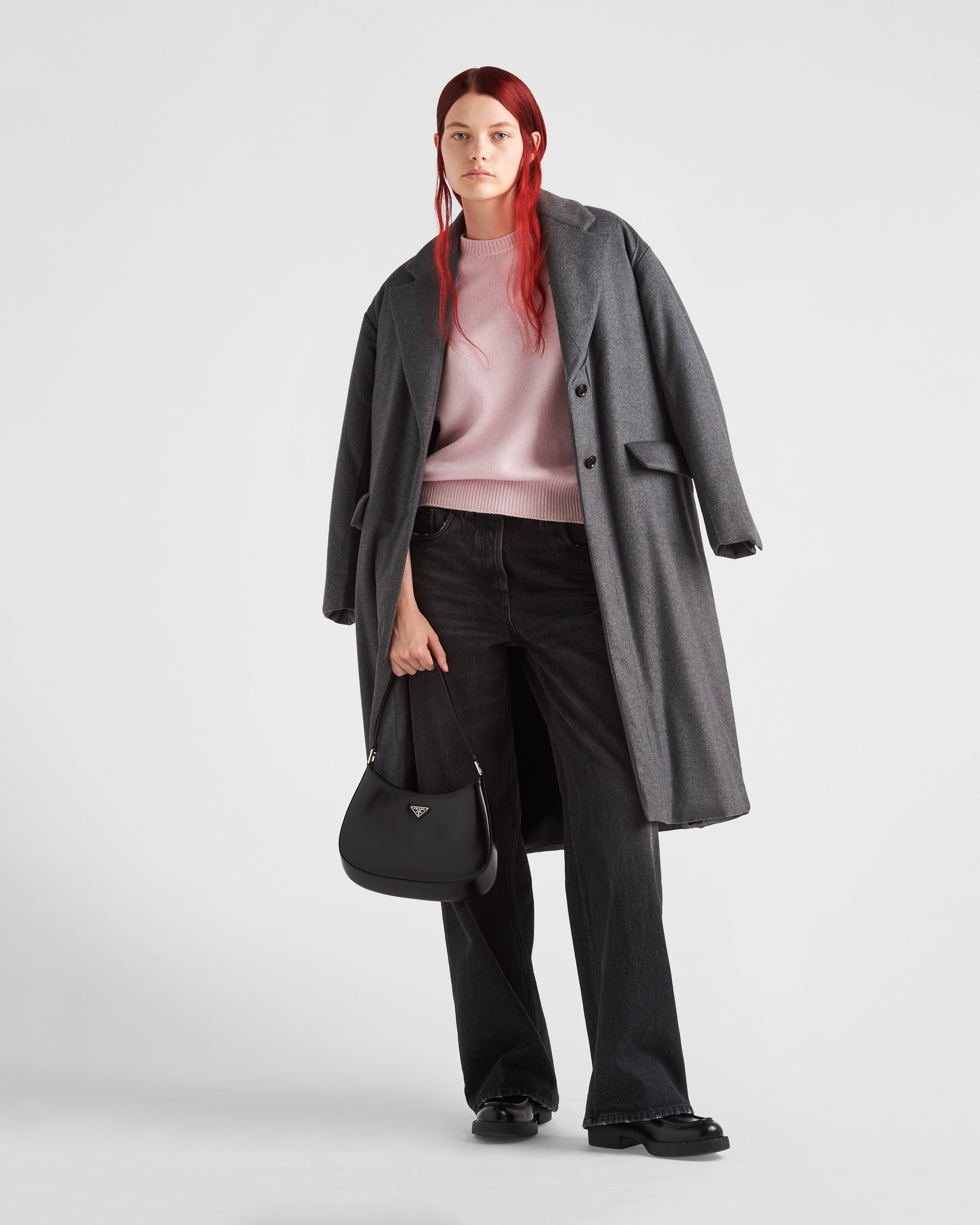 Pink Cashmere crew-neck sweater | Prada
