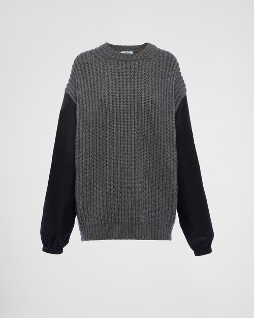 Prada Pull en cachemire, laine et Re-Nylon 1