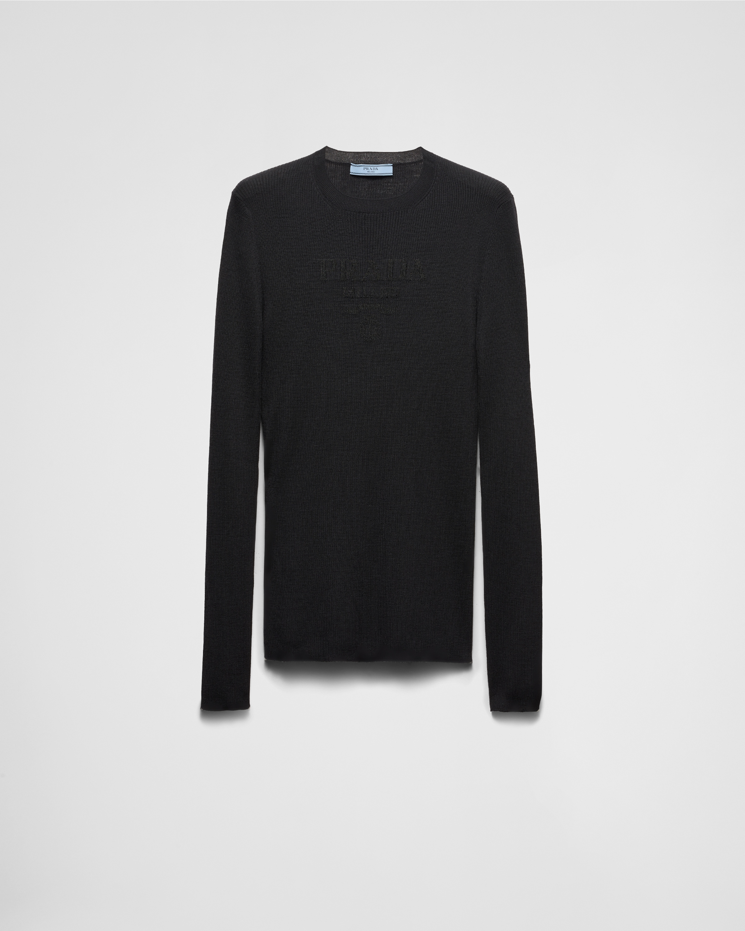 Black Superfine Wool Crew neck Sweater PRADA