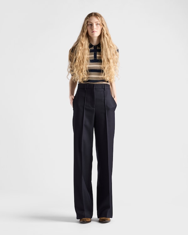 Striped cotton polo shirt - Navy Striped cotton polo shirt - Navy