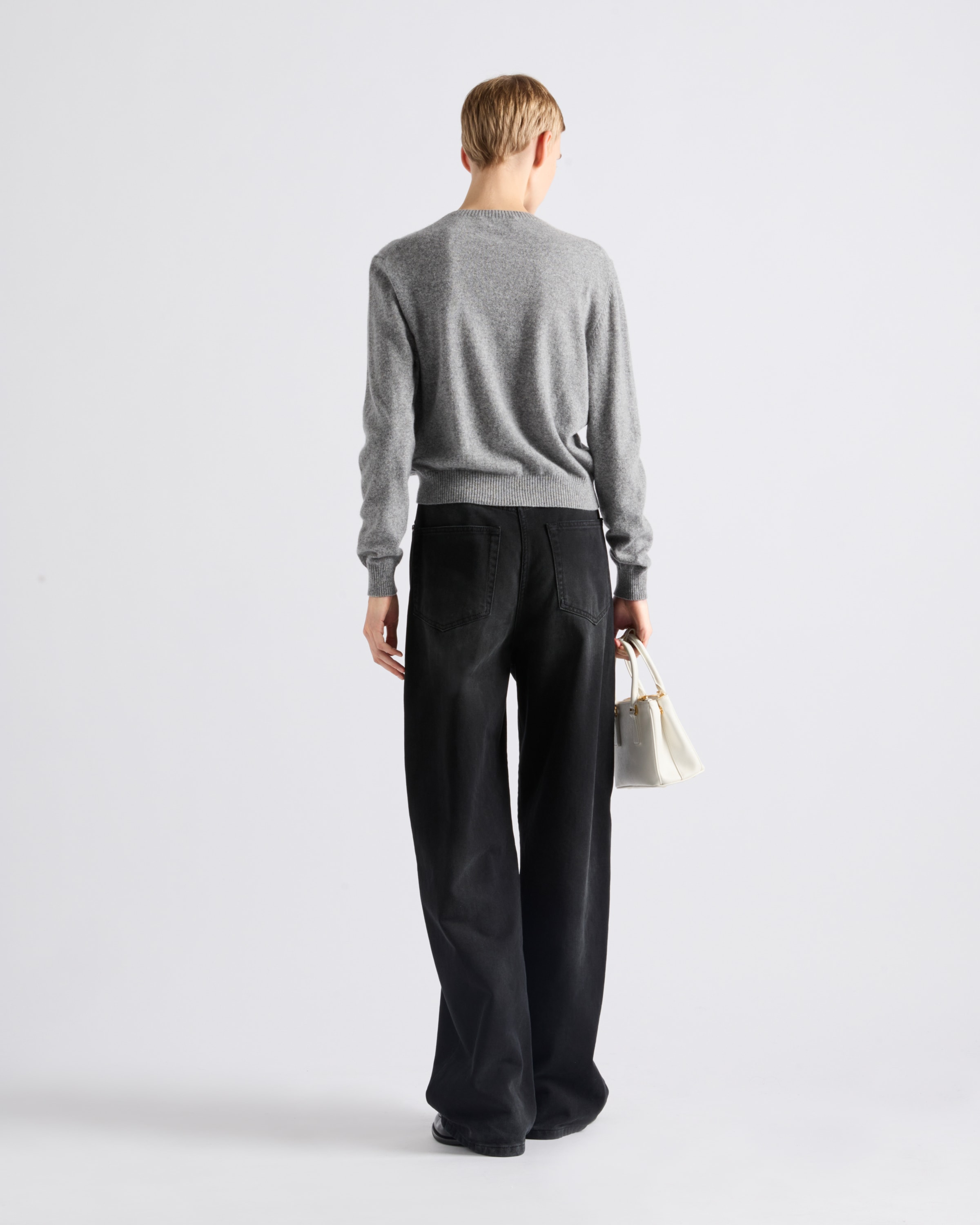 Grey Cashmere and silk sweater | PRADA