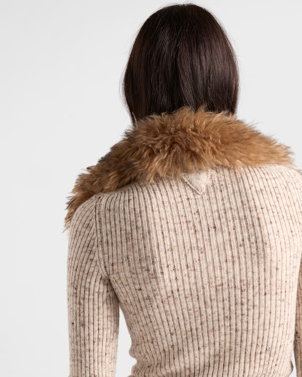 Wool and linen polo sweater - Natural Wool and linen polo sweater - Natural