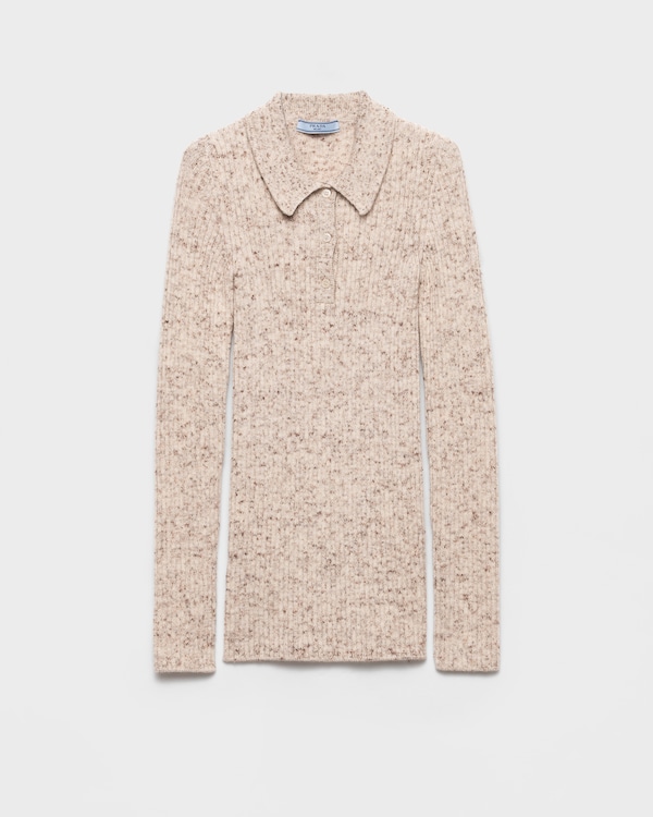 prada　カシミヤVネックニット 48 PRADA プラダ（48）薄い青/Vネック/シルク混/薄手/セーター