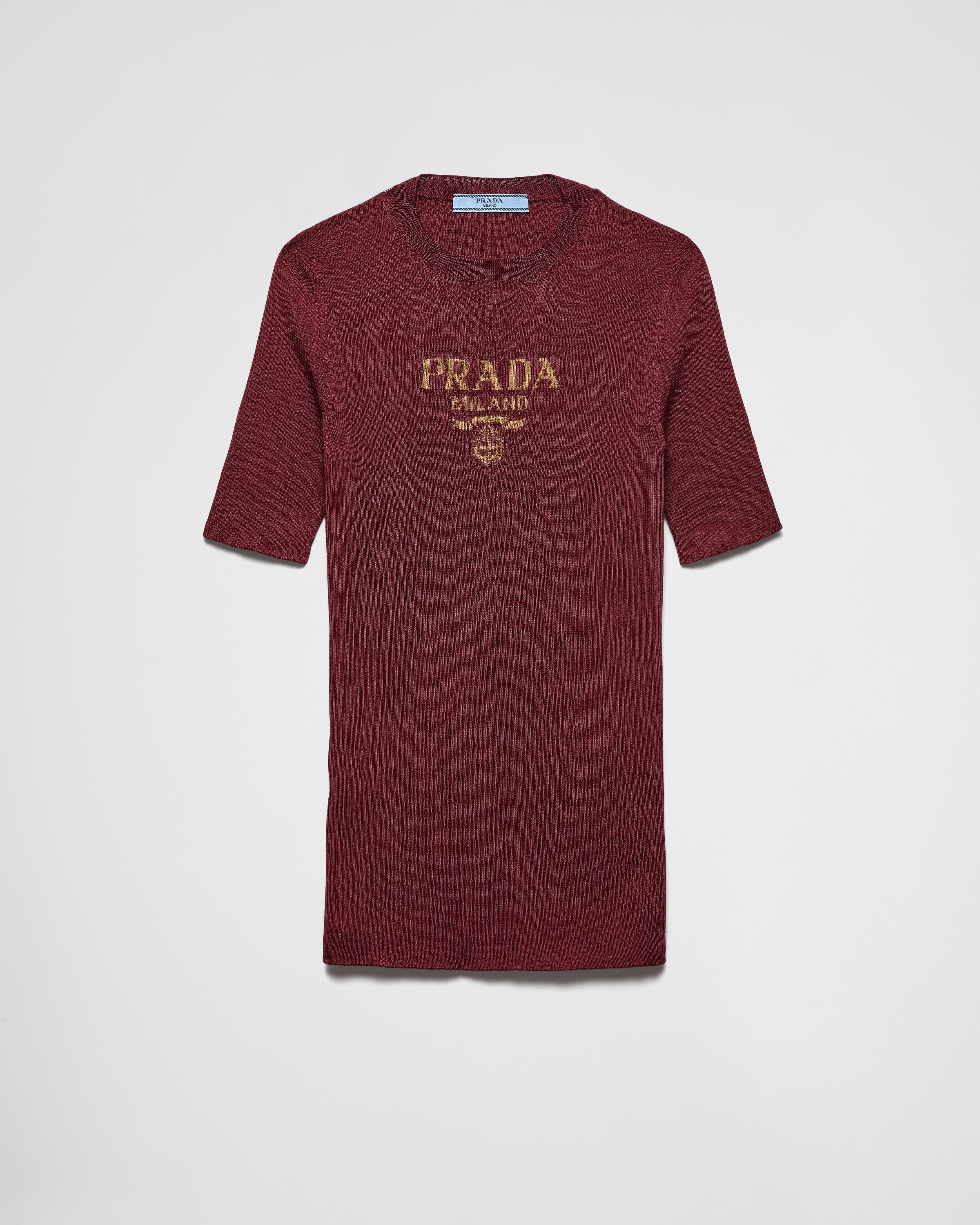 プラダ PRADA ロゴ入りシルククルーネックセーター P24T1F