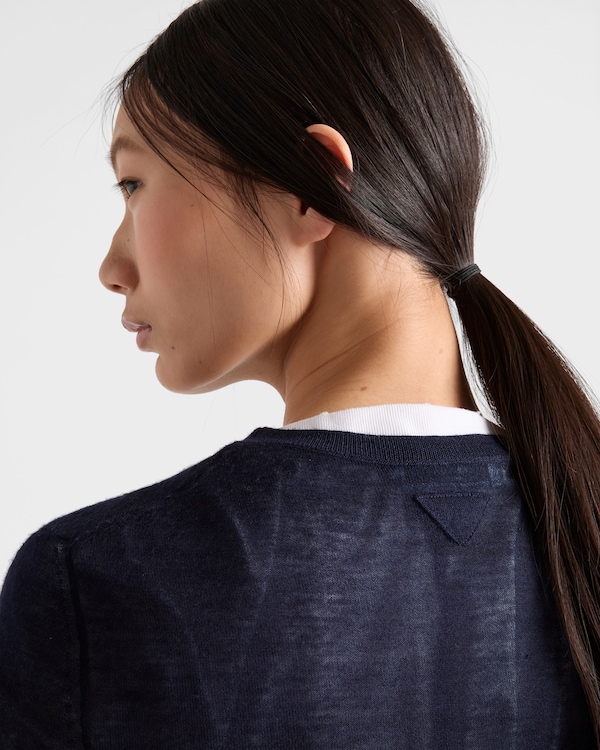 Cashmere and silk crew-neck sweater - Navy Cashmere and silk crew-neck sweater - Navy