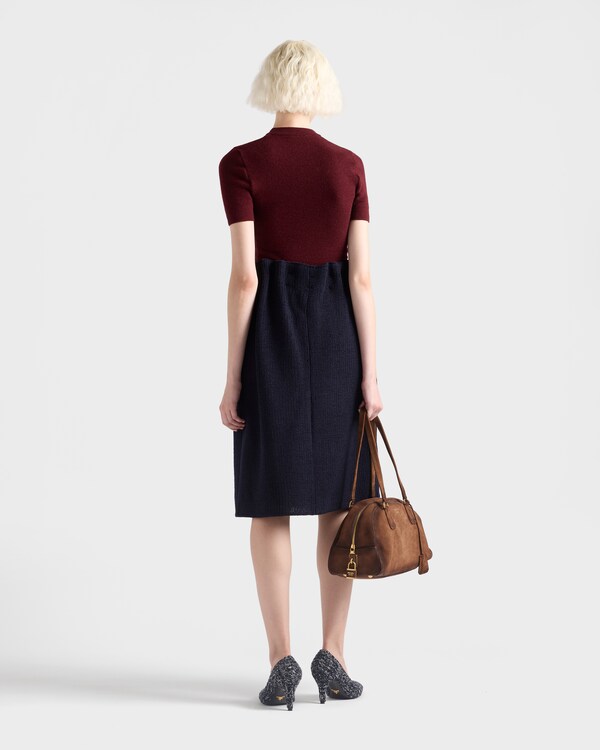 Short-sleeved wool sweater with pendants Short-sleeved wool sweater with pendants