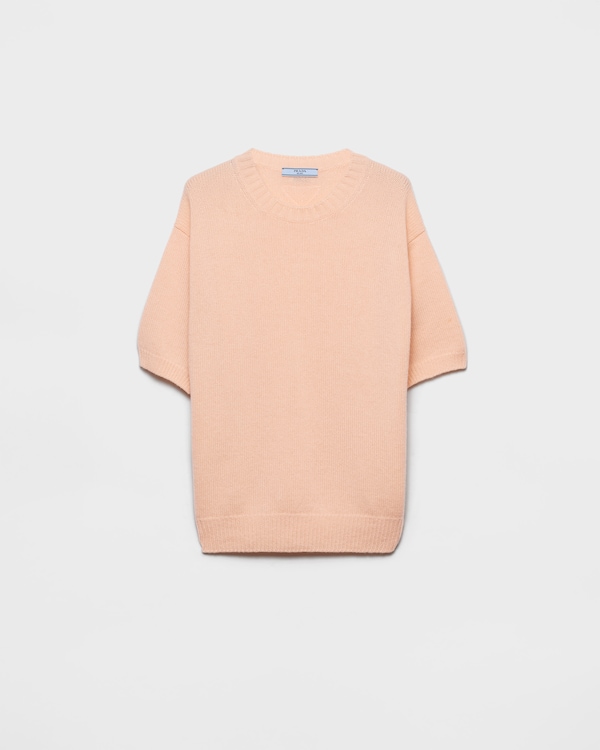 Wool and cashmere crew-neck sweater - Apricot Wool and cashmere crew-neck sweater - Apricot