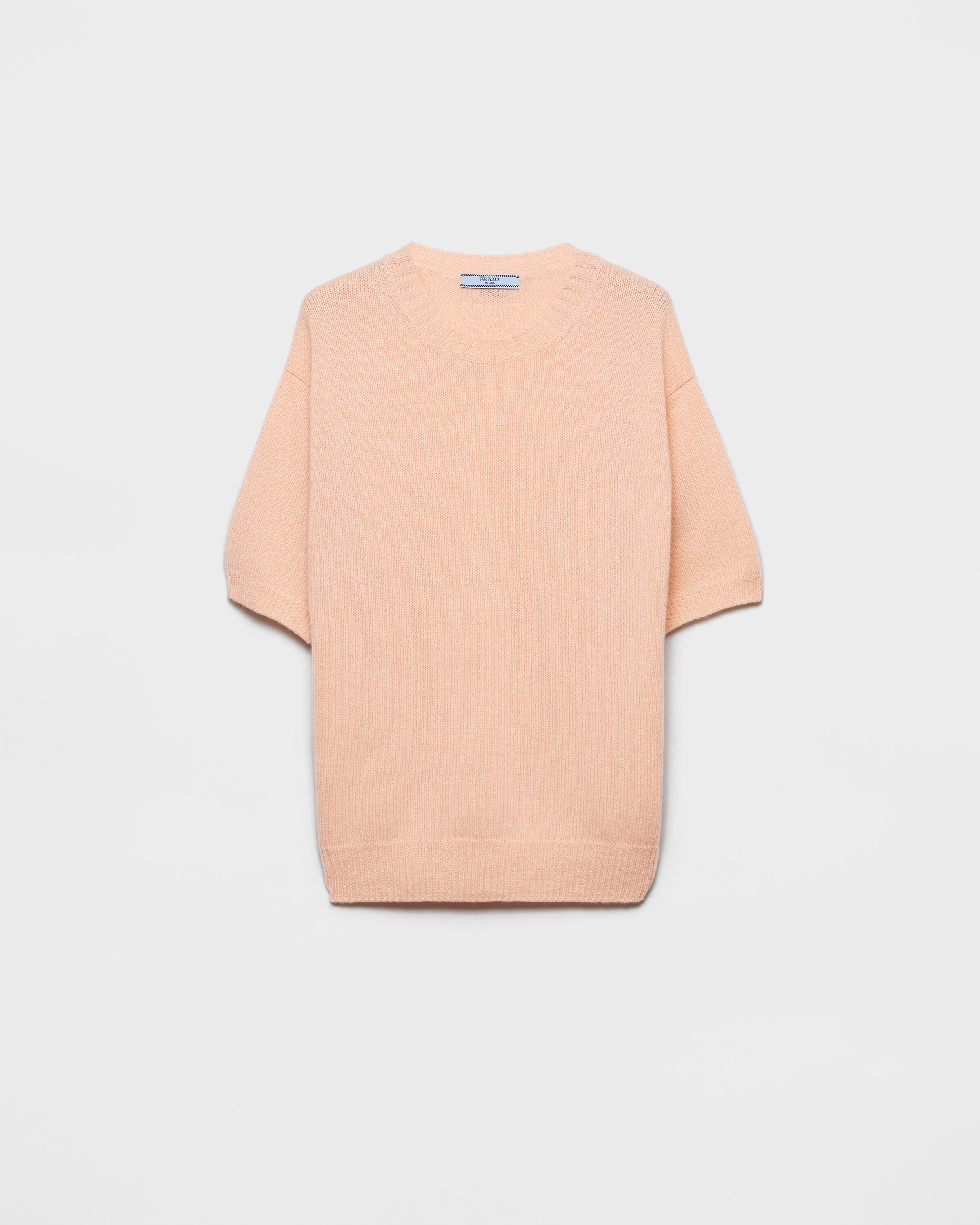 Prada Wool And Cashmere Crew-neck Sweater, Woman, Apricot, Size 42