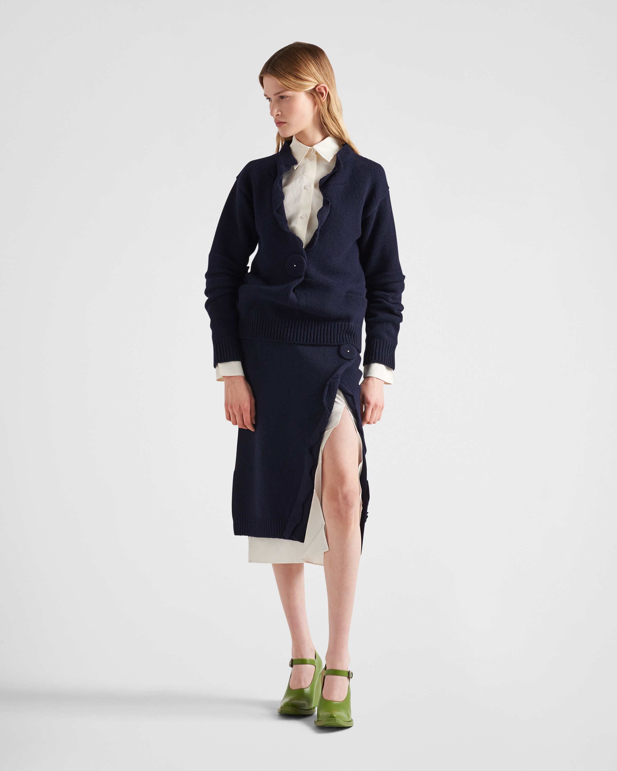 Prada Wool and cashmere V\u002Dneck sweater 2