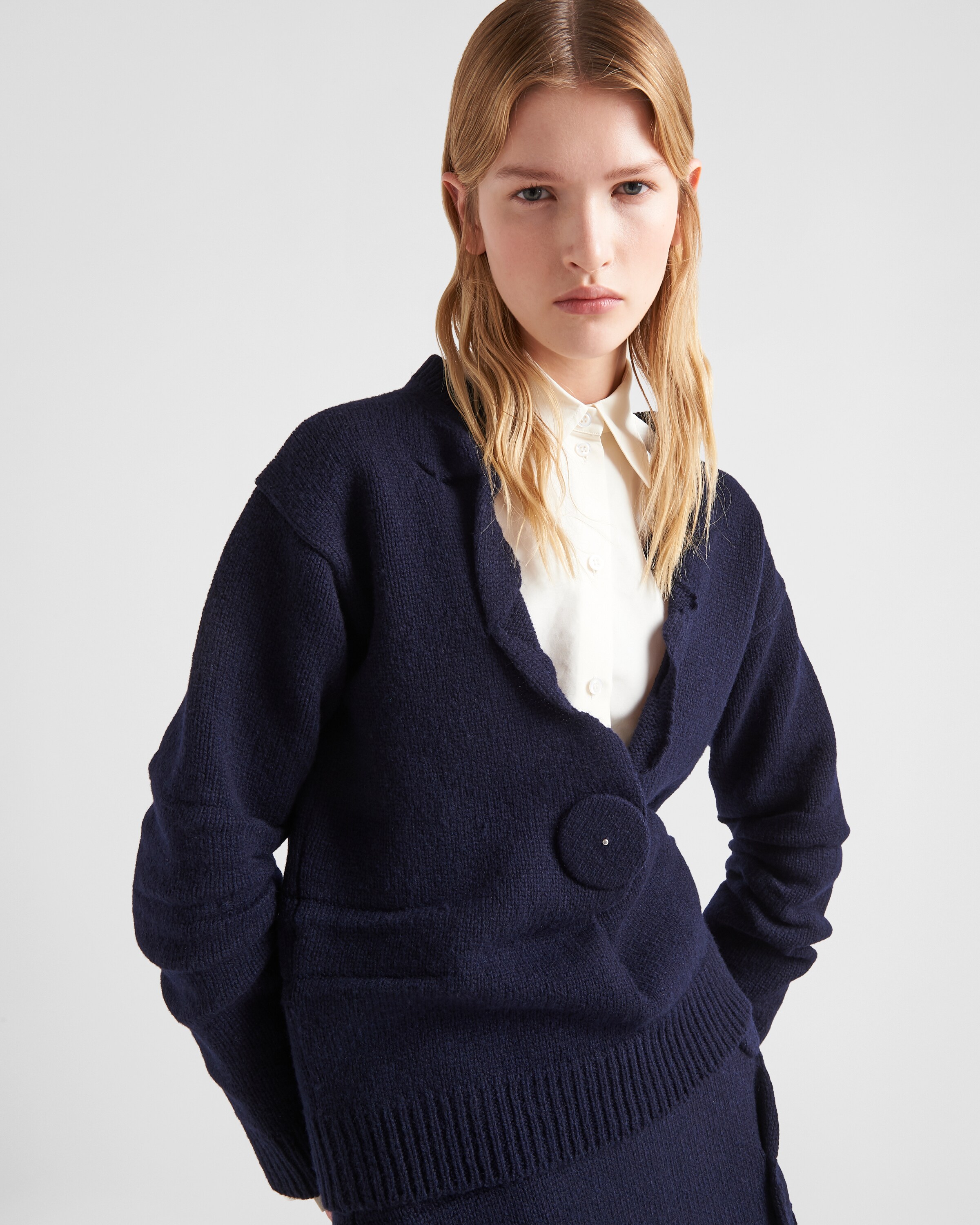 Prada Wool and cashmere V\u002Dneck sweater 6