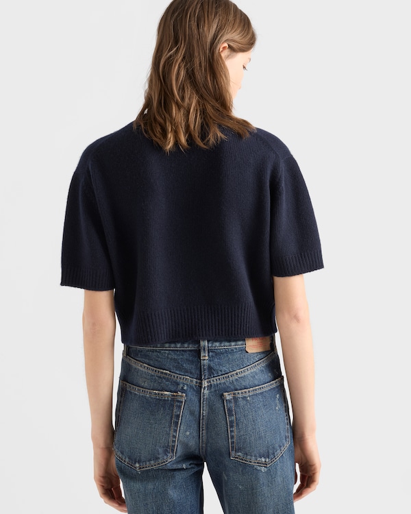 Wool and cashmere crew-neck sweater - Navy Wool and cashmere crew-neck sweater - Navy