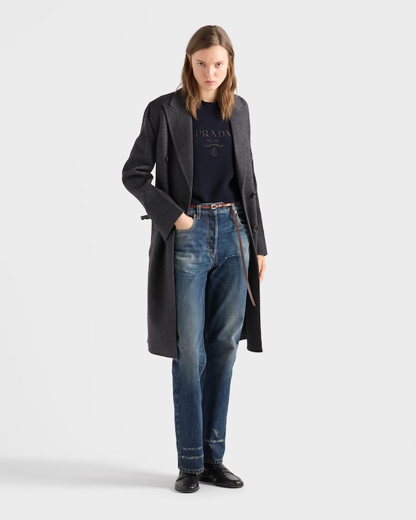 Wool and cashmere crew-neck sweater - Navy Wool and cashmere crew-neck sweater - Navy