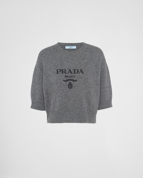 人気商品ランキング cashmere Short-sleeved Green Pistachio sweater PRADA | トップス