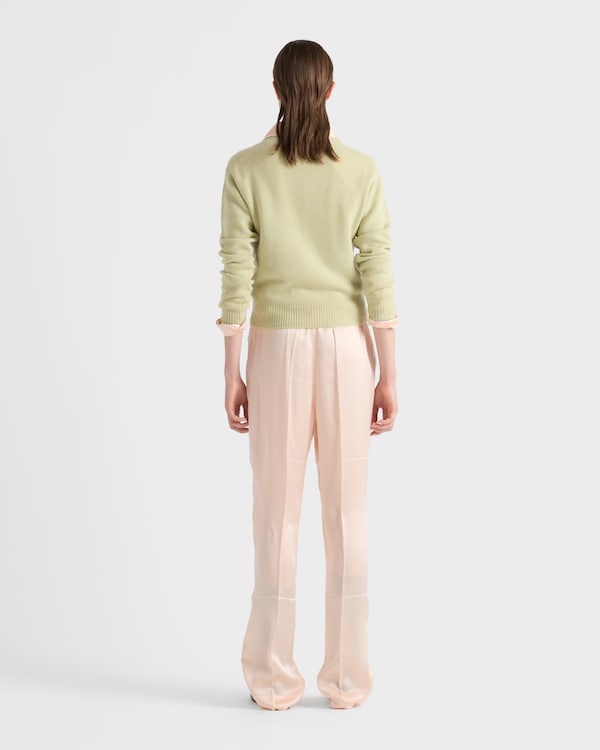 Wool and cashmere V-neck sweater - Powder Blue Wool and cashmere V-neck sweater - Powder Blue