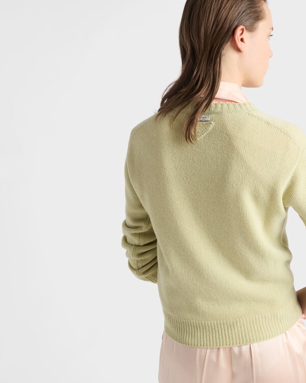 Wool and cashmere V-neck sweater - Powder Blue Wool and cashmere V-neck sweater - Powder Blue