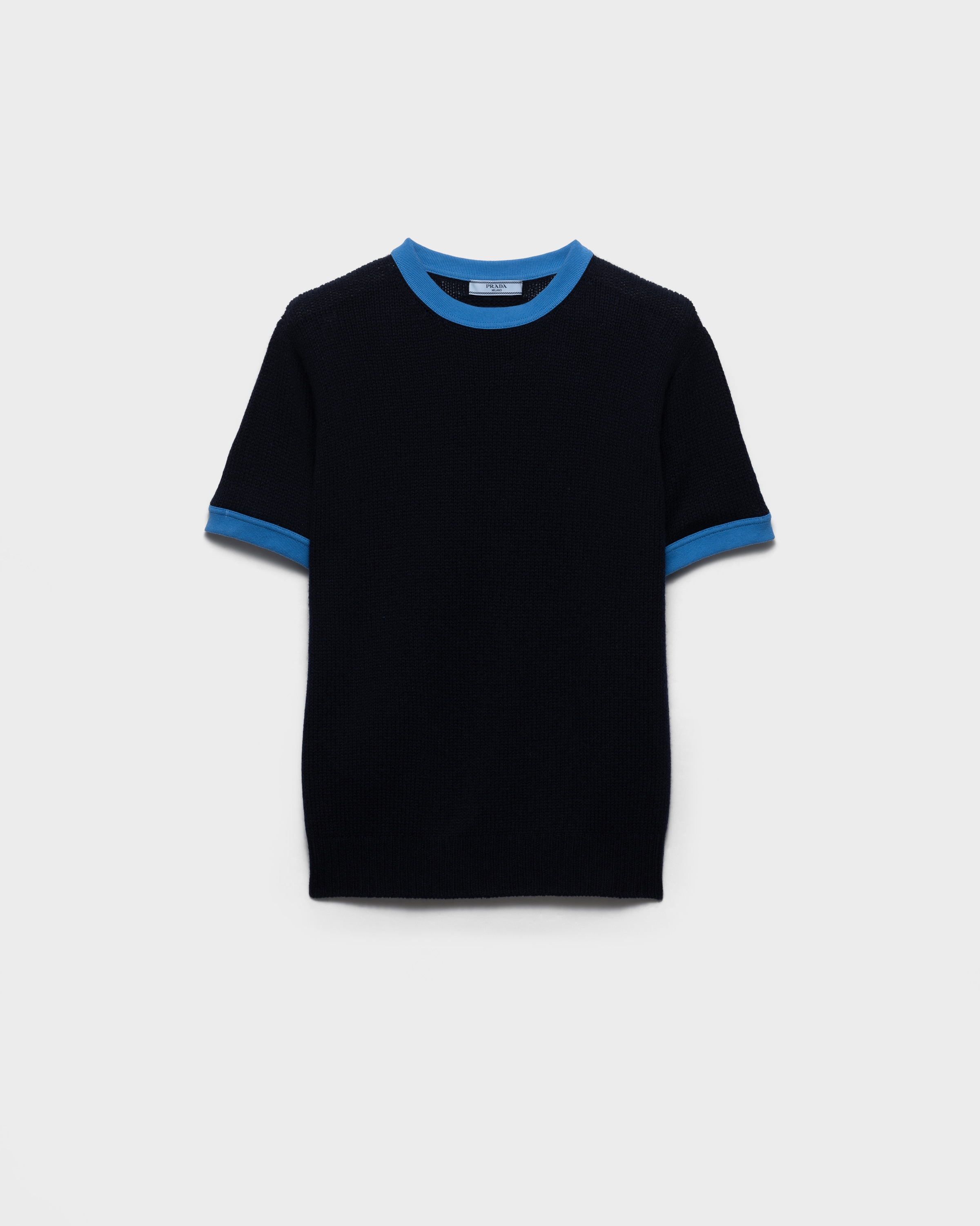 Blue/celeste Cashmere Crew-neck Sweater | PRADA