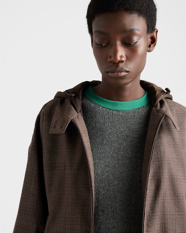 Cashmere crew-neck sweater - Slate/Green Cashmere crew-neck sweater - Slate/Green