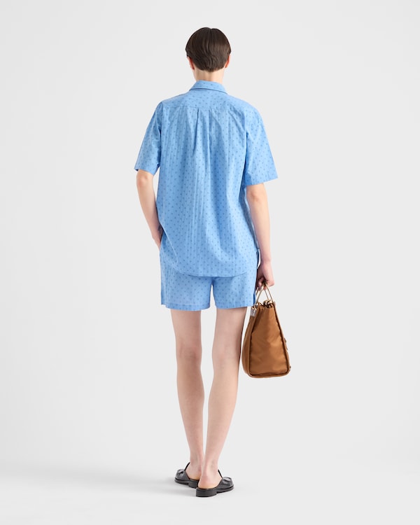 Eyelet lace Bermudas - Sapphire Blue Eyelet lace Bermudas - Sapphire Blue