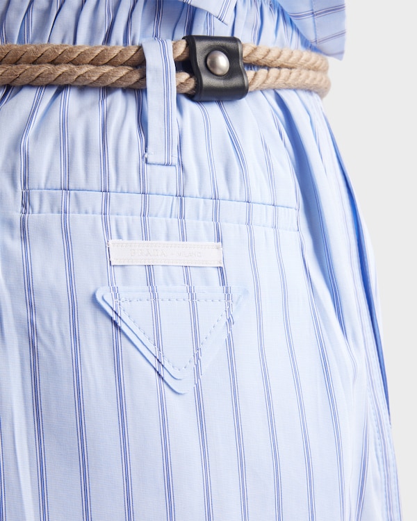 Striped poplin Bermudas Striped poplin Bermudas