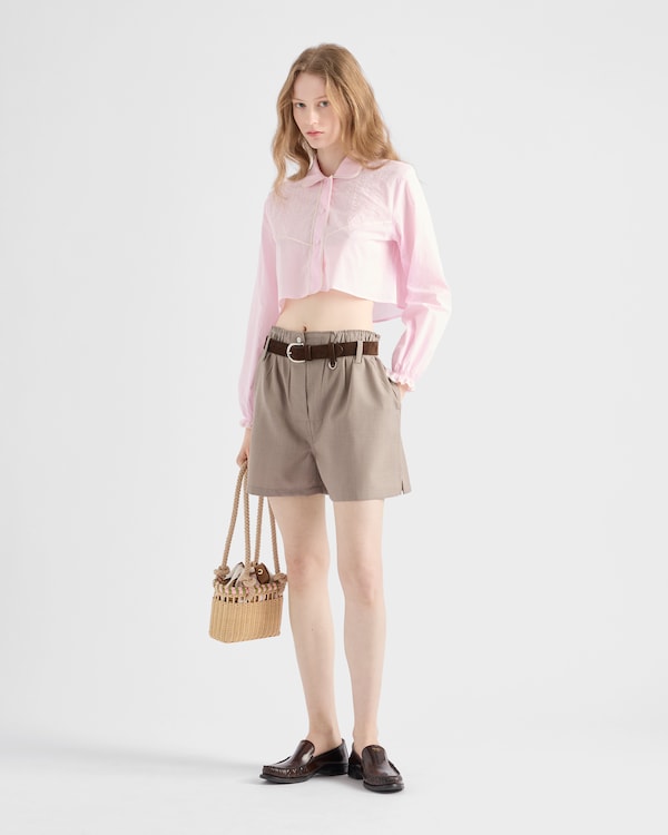 Mouliné wool shorts Mouliné wool shorts