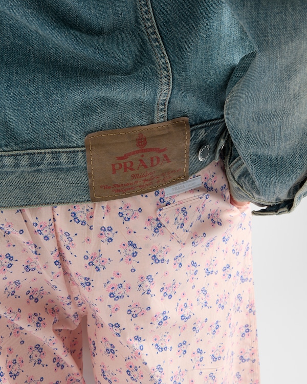 Floral print batiste pants - Pink Floral print batiste pants - Pink