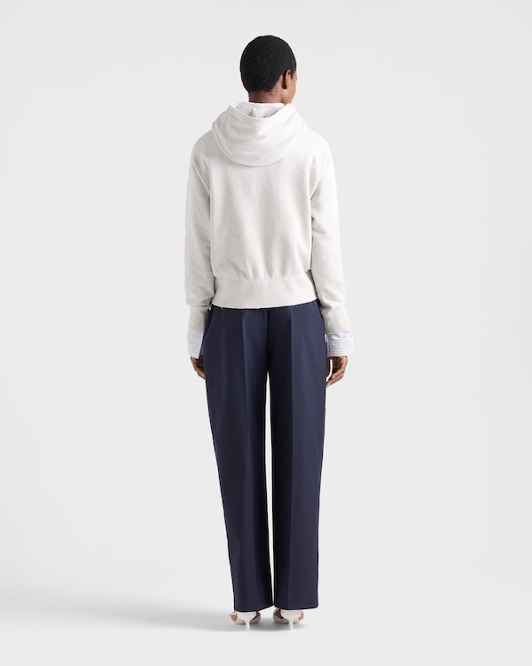 Hose aus leichtem Mohair - Blau Hose aus leichtem Mohair - Blau