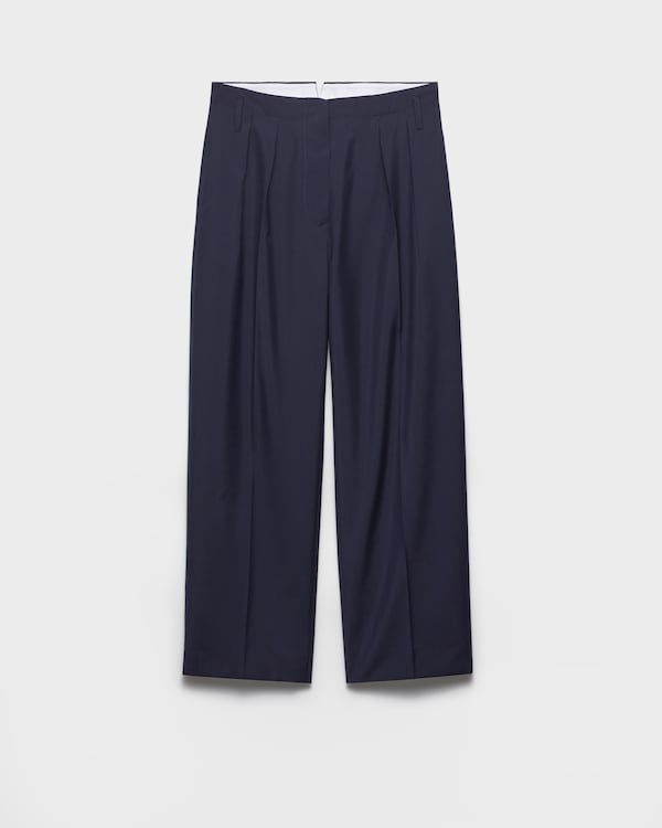 Hose aus leichtem Mohair - Blau Hose aus leichtem Mohair - Blau